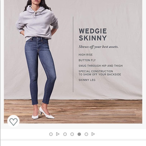 Levi’s high rise wedgie skinny jeans - Picture 3 of 7